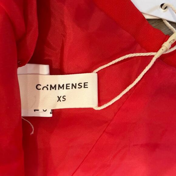 Commense Racer Red Split Crop Jacket Trendy Statement NWT XS - Picture 5 of 6
